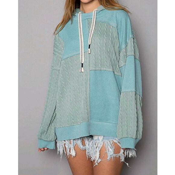 POL Tops - POL Cut Sew Oversized Pullover Hoodie